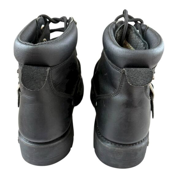 Xelement Biker Boots Womens Sz 10 Real Leather Lace Up Combat Boots EUC - Picture 5 of 15